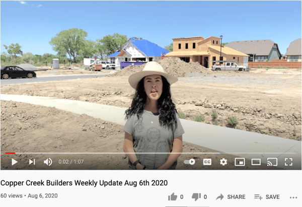 Copper Creek Weekly Update 8-6-2020