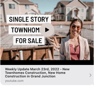 Weekly Update March 23rd, 2022 - New Townhomes Construction, New Home Construction in Grand Junction.